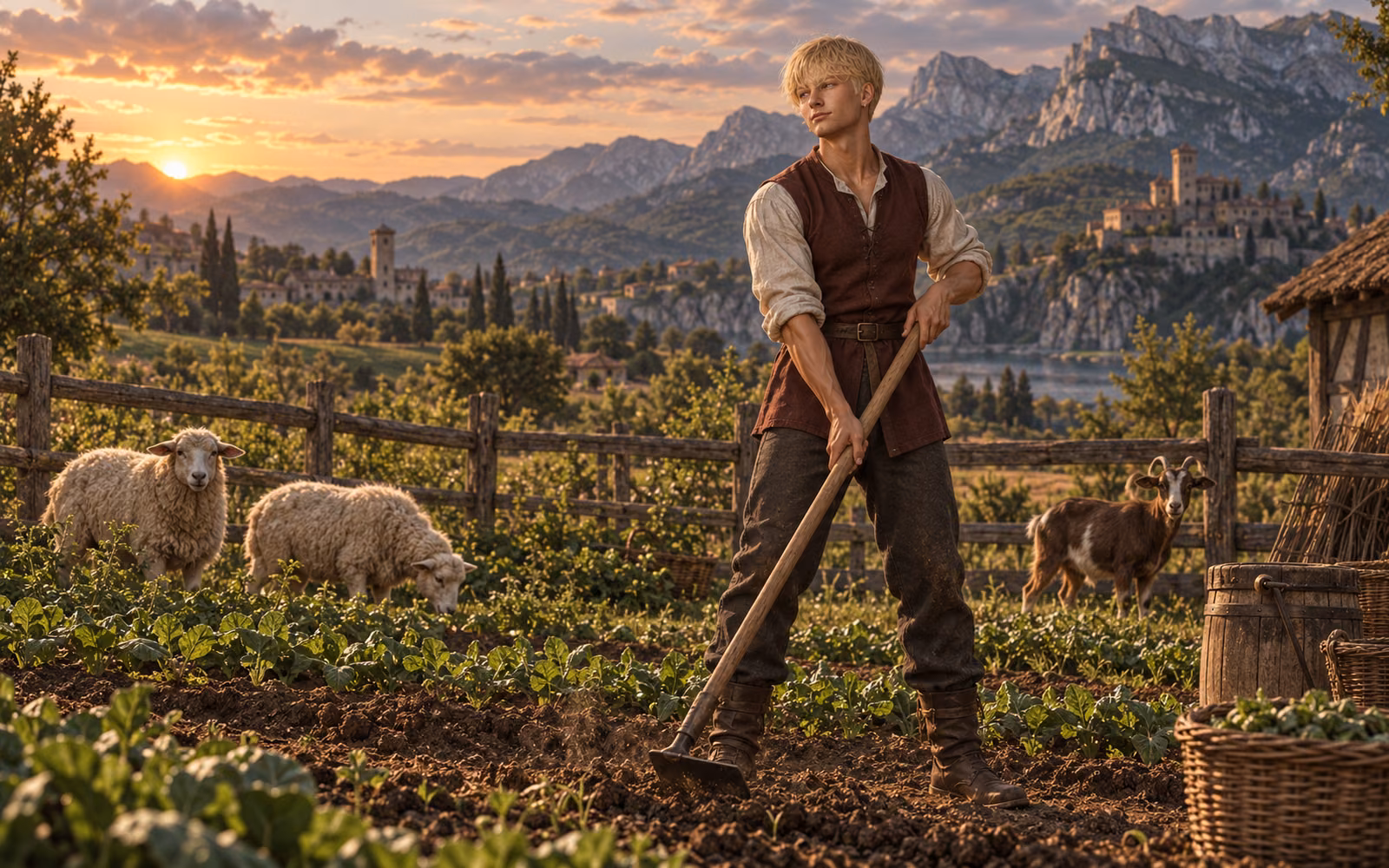 Nikolas Nagy bei der Arbeit auf den Feldern Mkalvanias